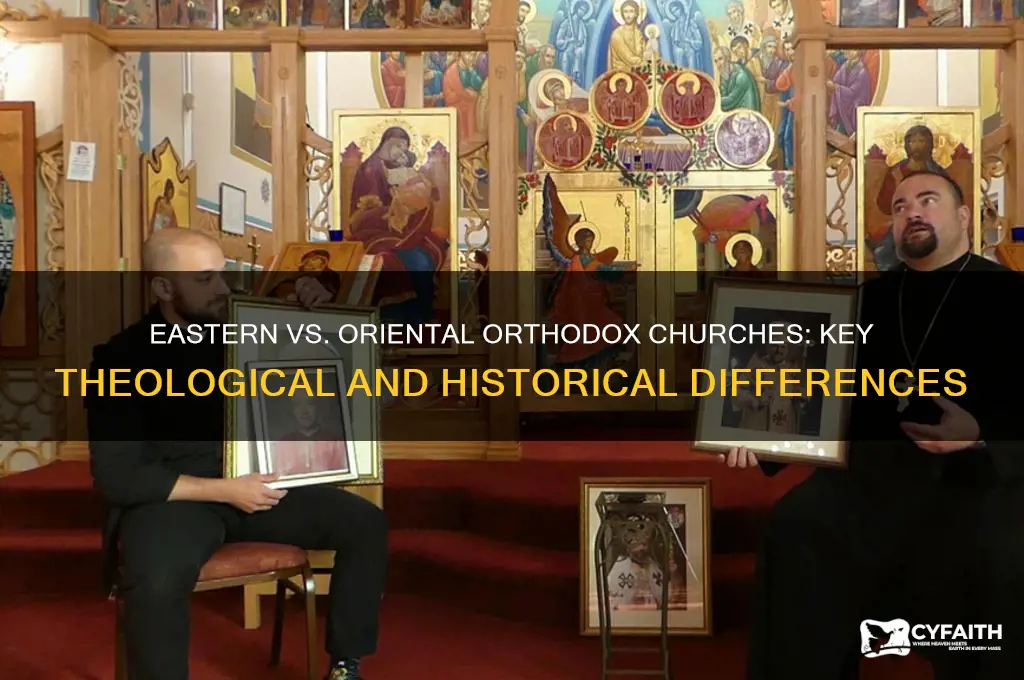 what is rhe difference between eastern and oriental orthodox churches
