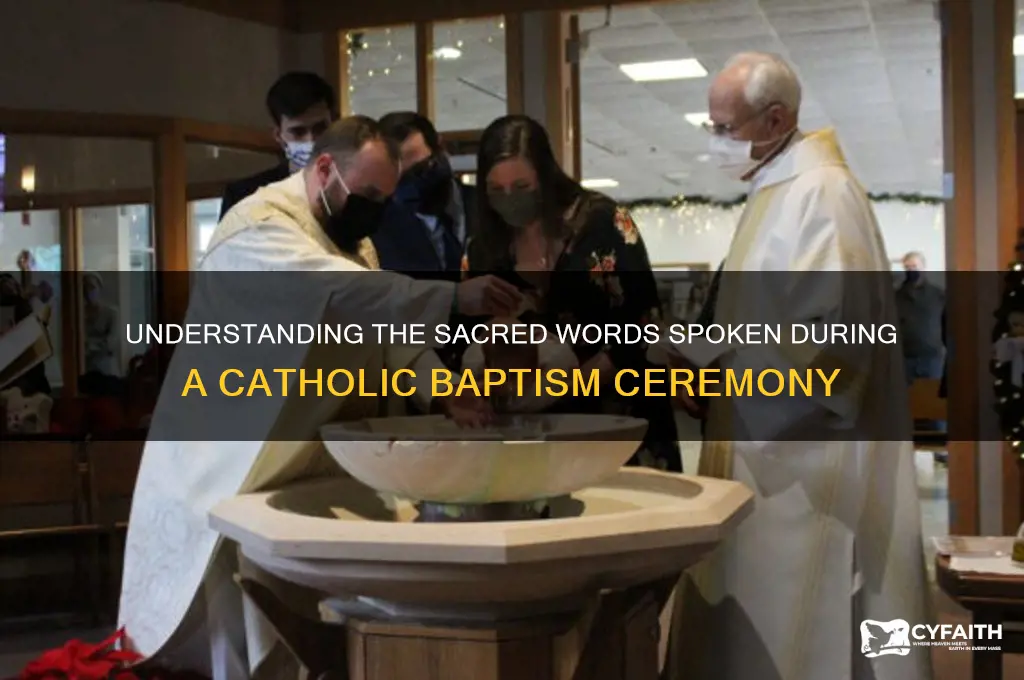 what is said at a catholic baptism