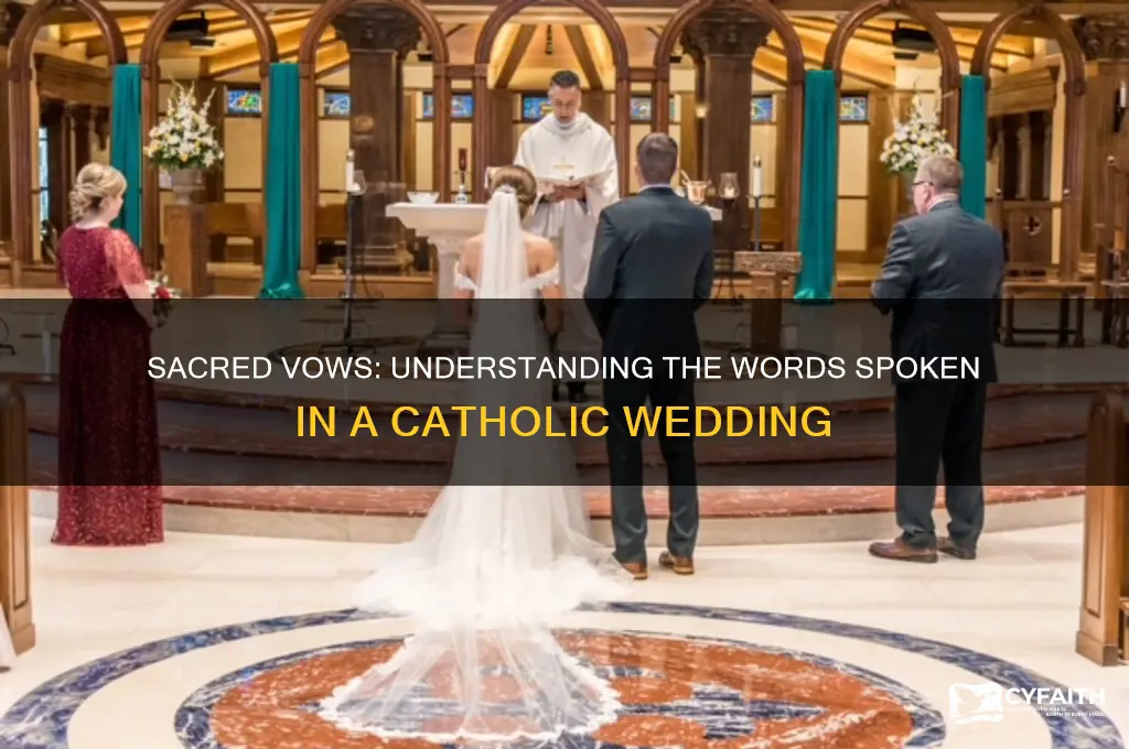 what is said at a catholic wedding