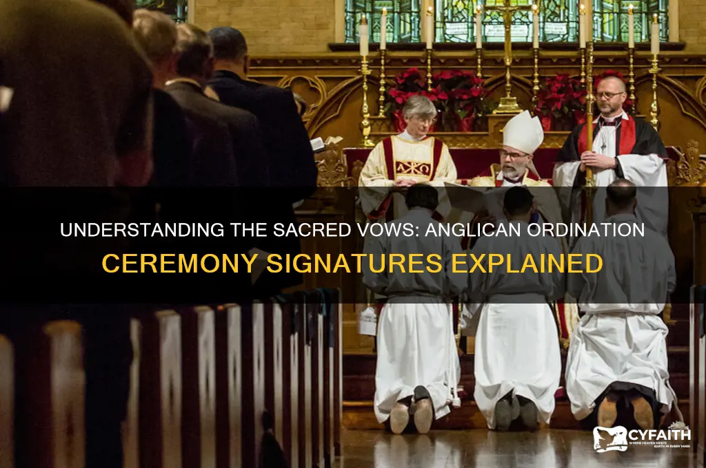 what is signed during and ordination ceremony anglican