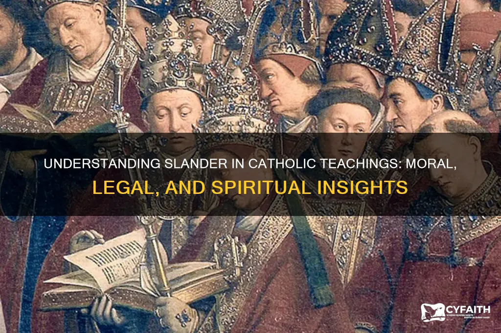what is slander catholic