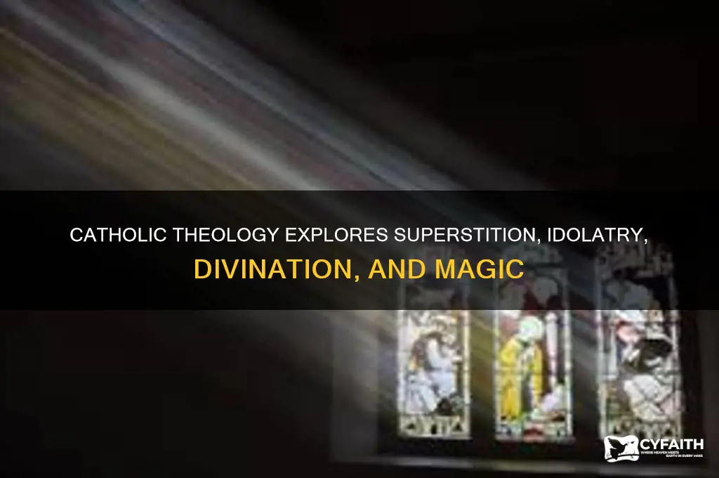what is superstition idolatry divination and magic catholic theology