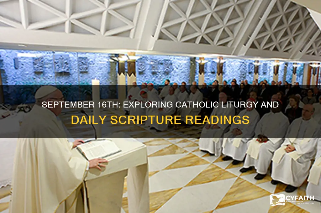what is the 16th of september in catholic readings