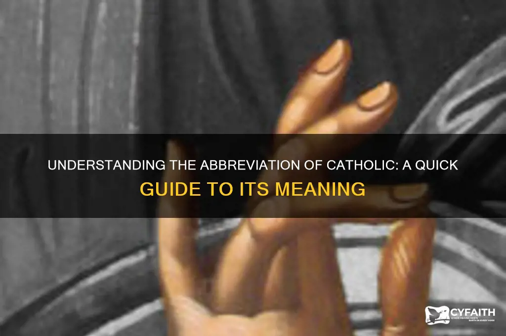 what is the abbreviation of catholic