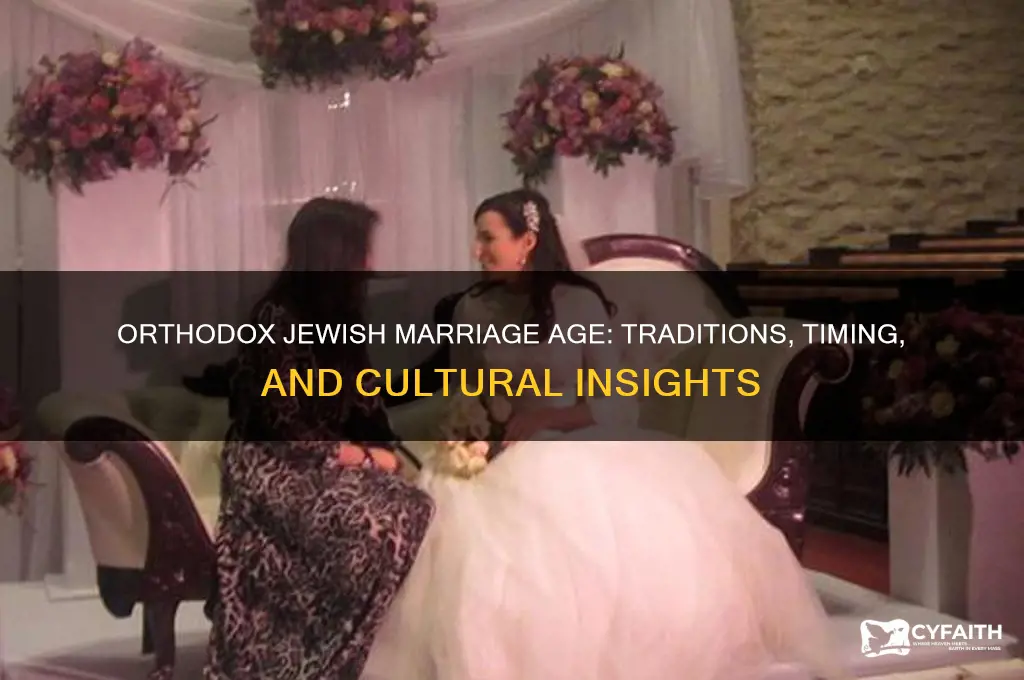 what is the age in which orthodox jews get married