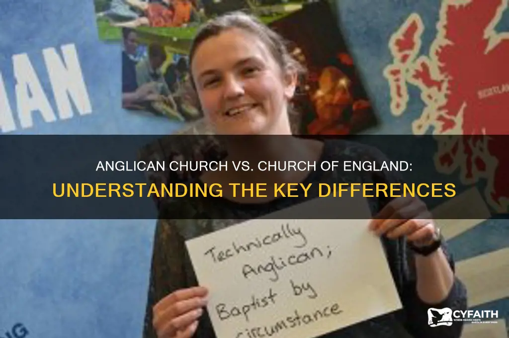 what is the anglican church vs church of england