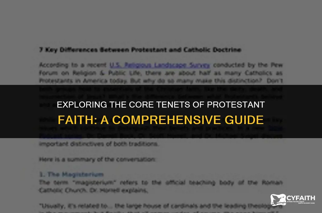 what is the basis of protestant beliefs