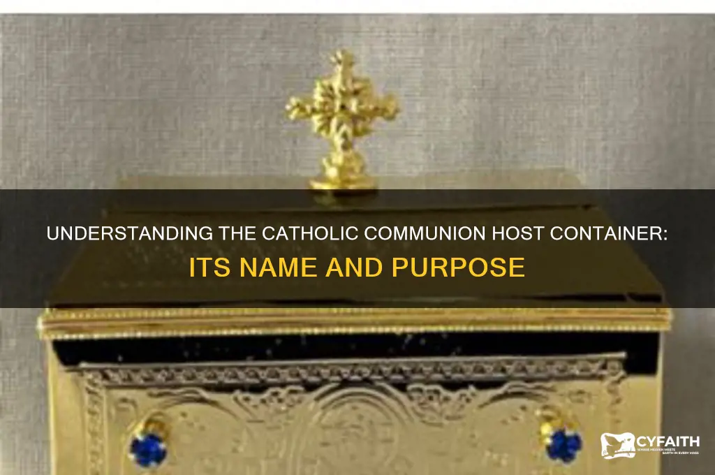 what is the box called for catholic communion hosts
