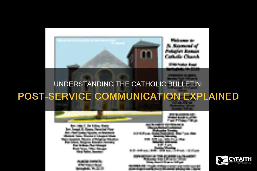 what is the bulletin after catholic service called