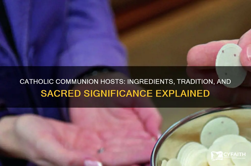 what is the catholic communion hosts made of