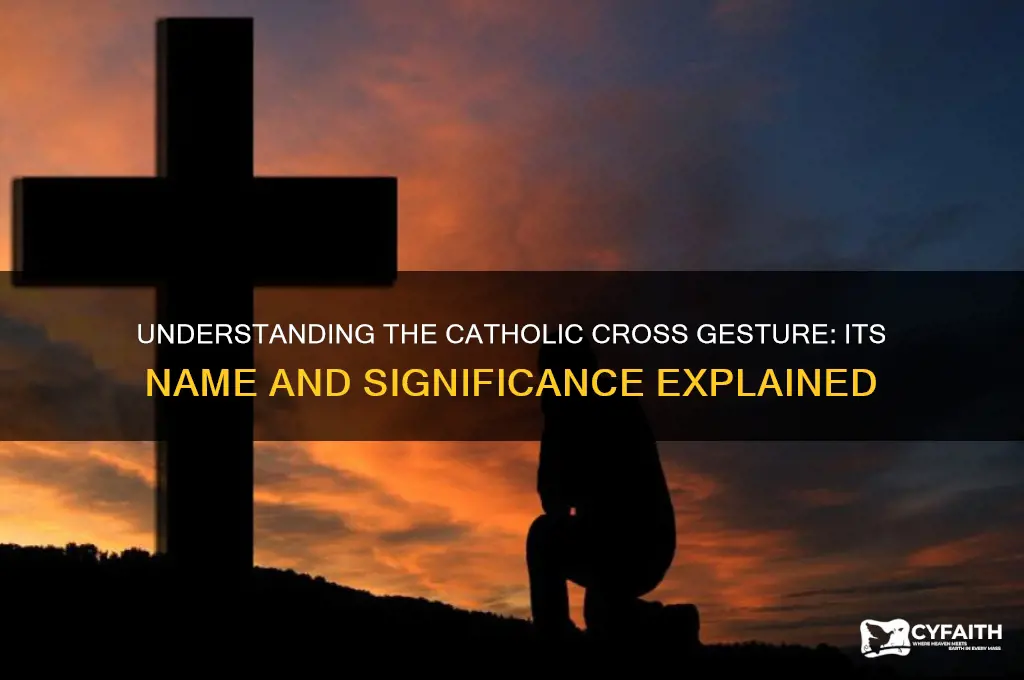 what is the catholic cross gesture called