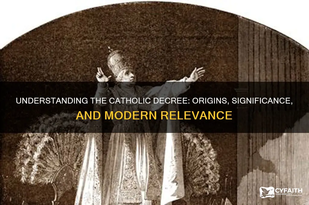 what is the catholic decree