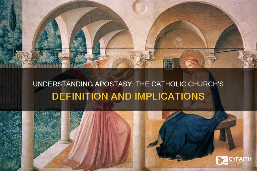 what is the catholic definition of apostate