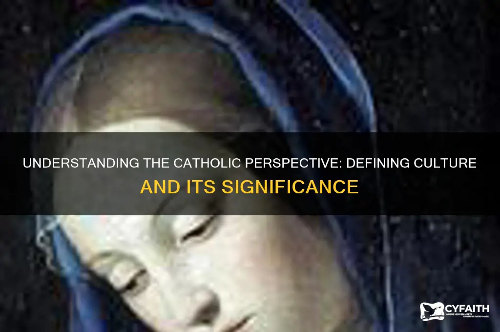 what is the catholic definition of culture
