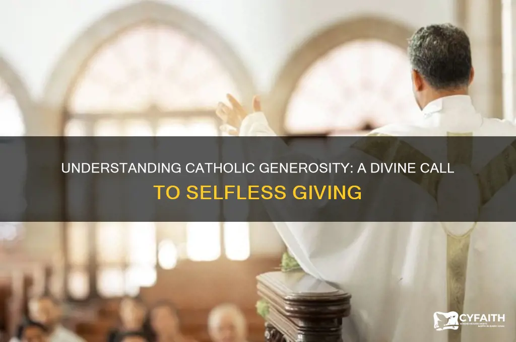 what is the catholic definition of generosity