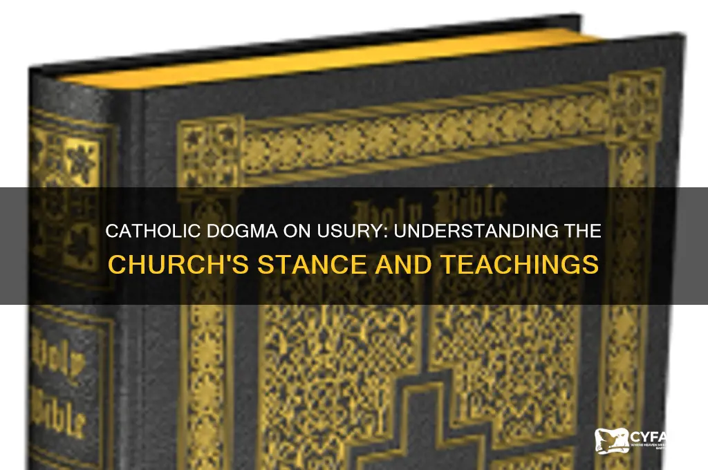 what is the catholic dogma against usary