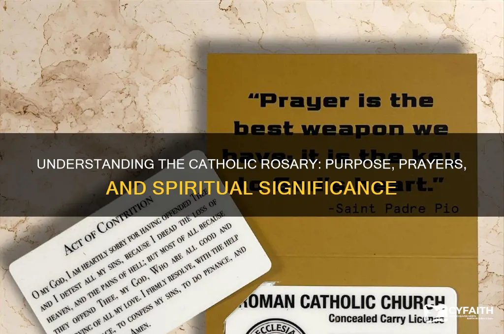 what is the catholic rosary and why is its purpose