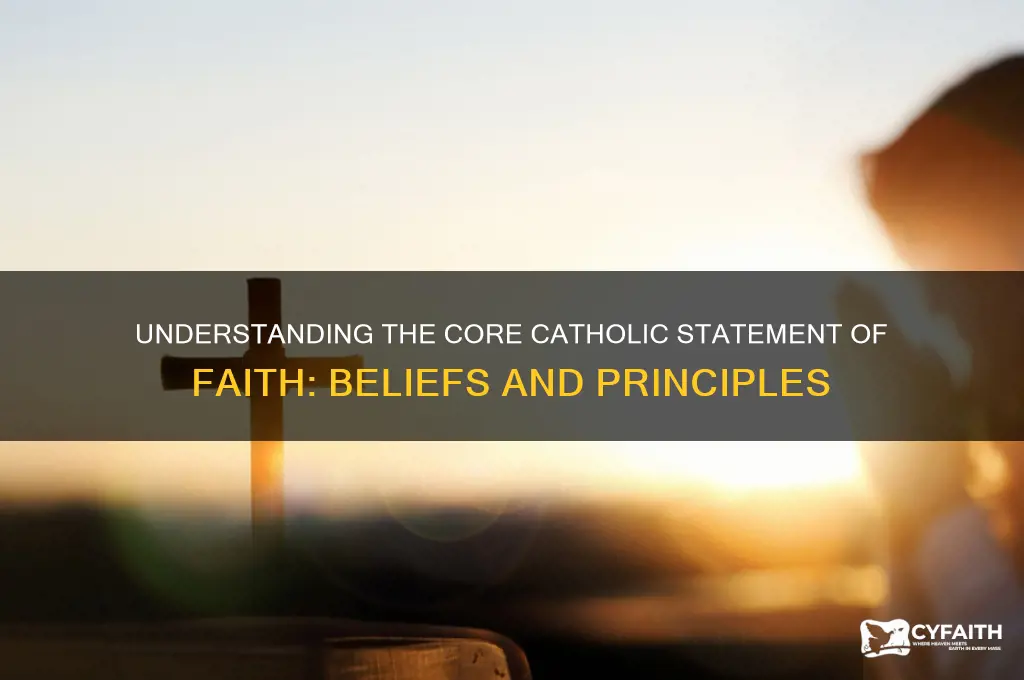 what is the catholic statement of faith