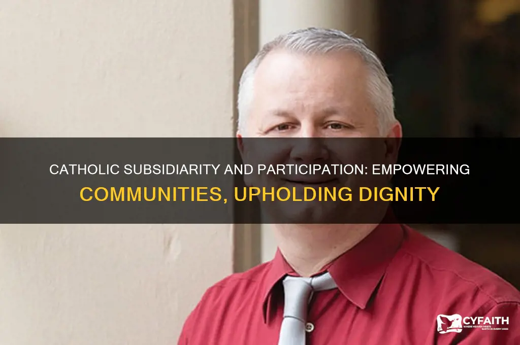 what is the catholic teaching on subsidiarity and participation