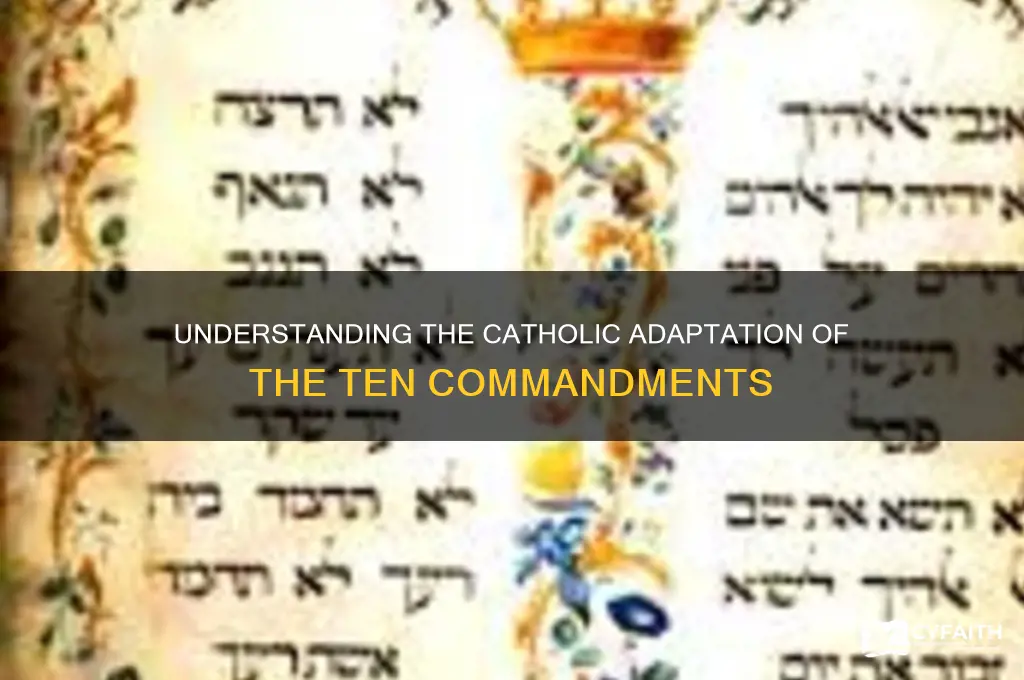 what is the catholic version of the ten commandments