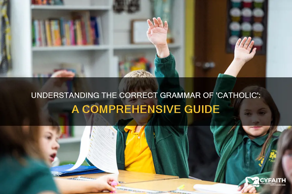 what is the correct grammer of catholic