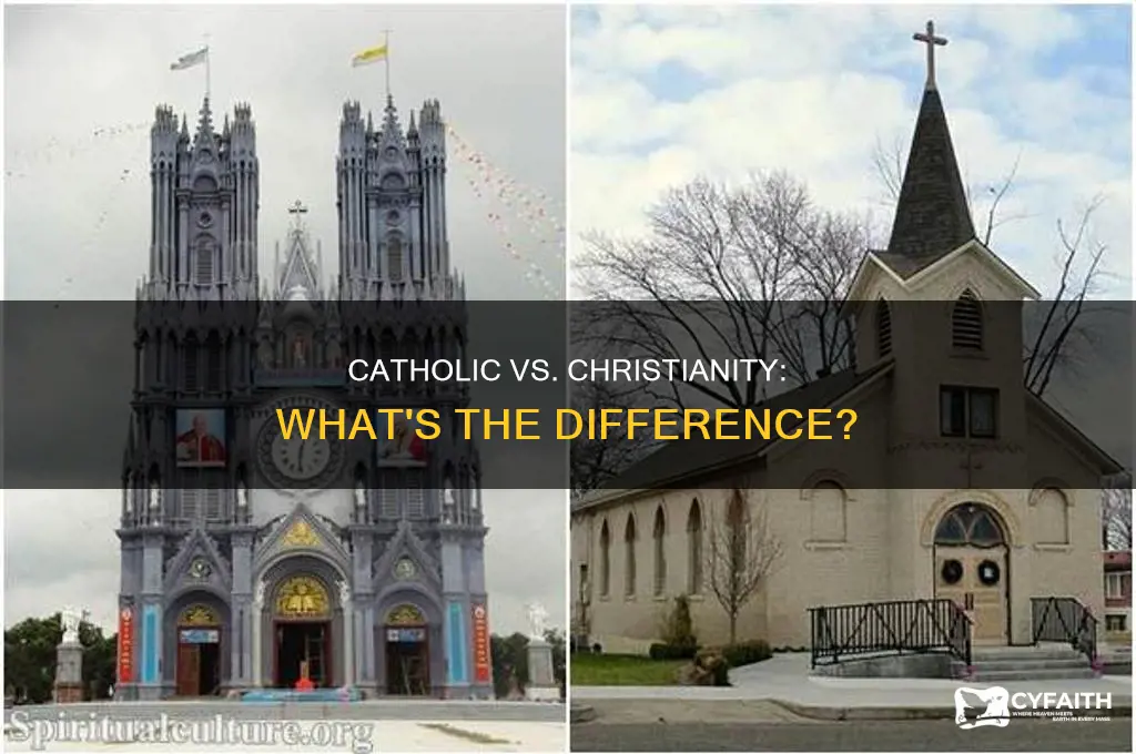what is the diff between catholic and christianity