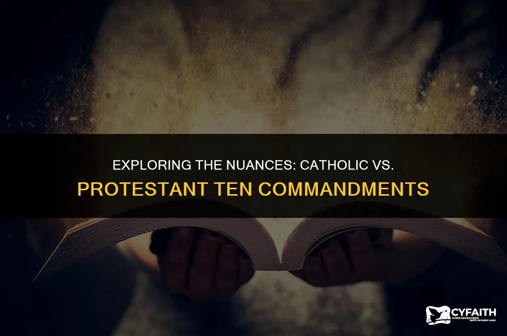 what is the difference between catholic and protestant 10 commandments