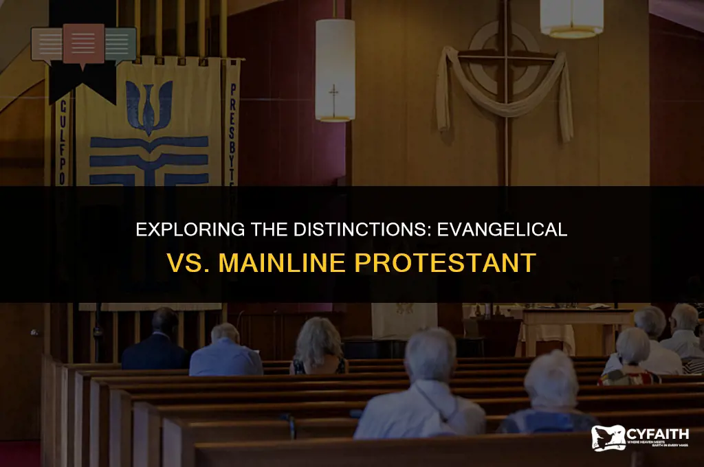 what is the difference between evangelical and mainline protestant