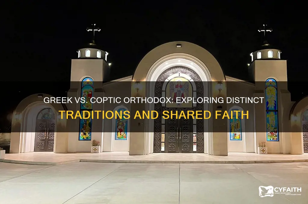 what is the difference between greek and coptic orthodox