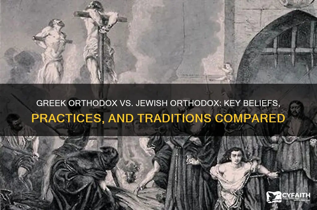 what is the difference between greek orthodox and jewish orthodox
