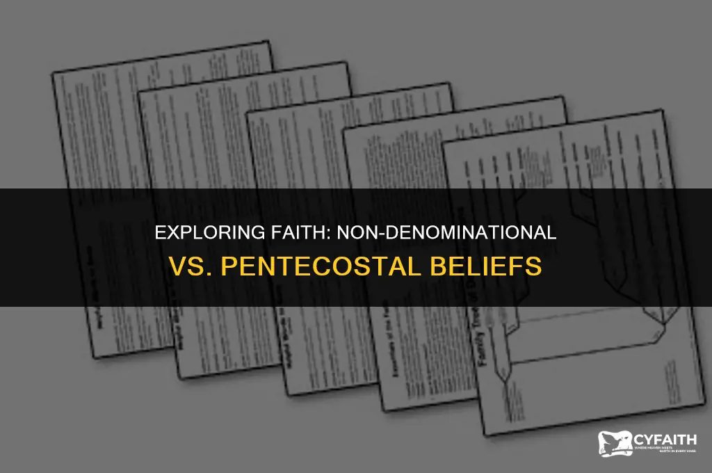 what is the difference between non denominational and pentecostal