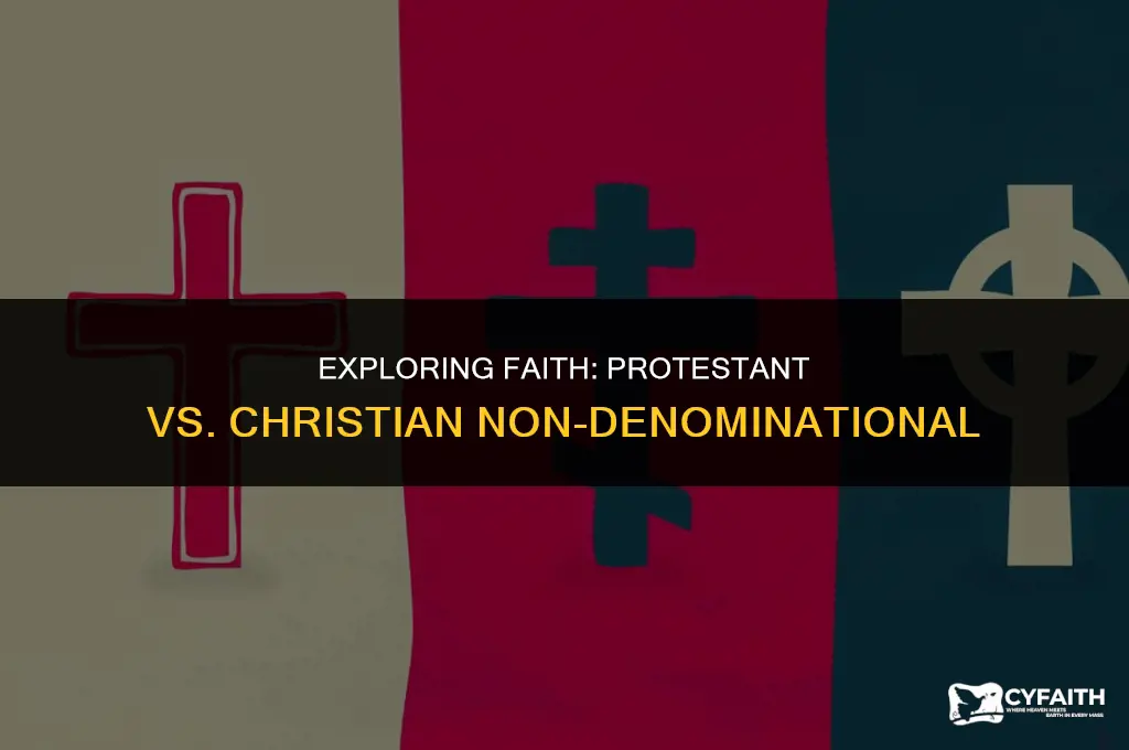what is the difference between protestant and christian non-denominational