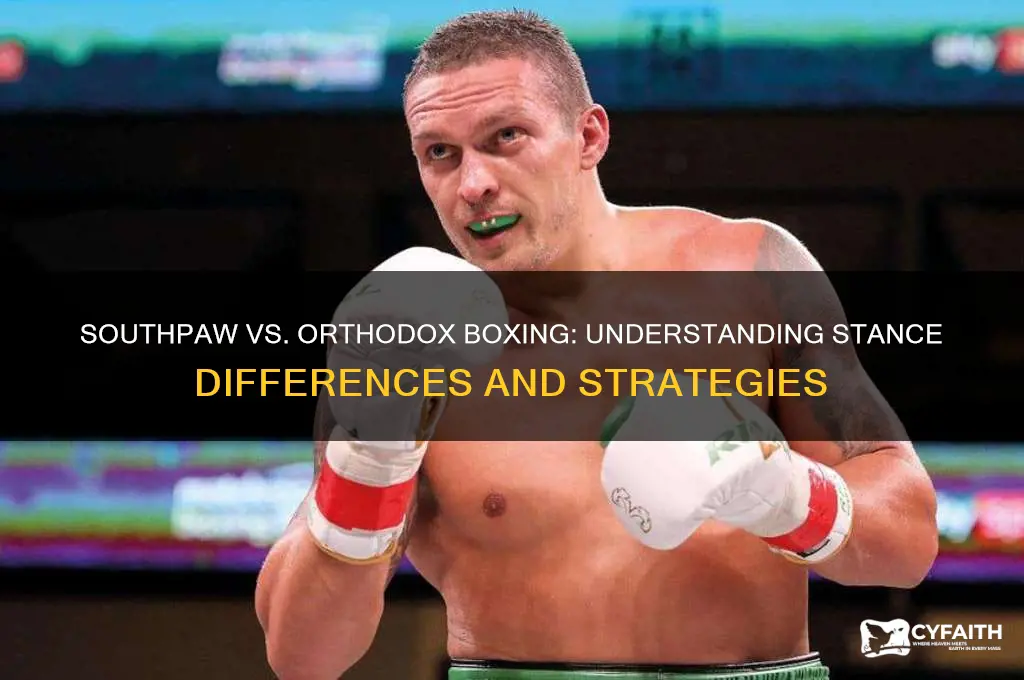 what is the difference between southpaw and orthodox boxing