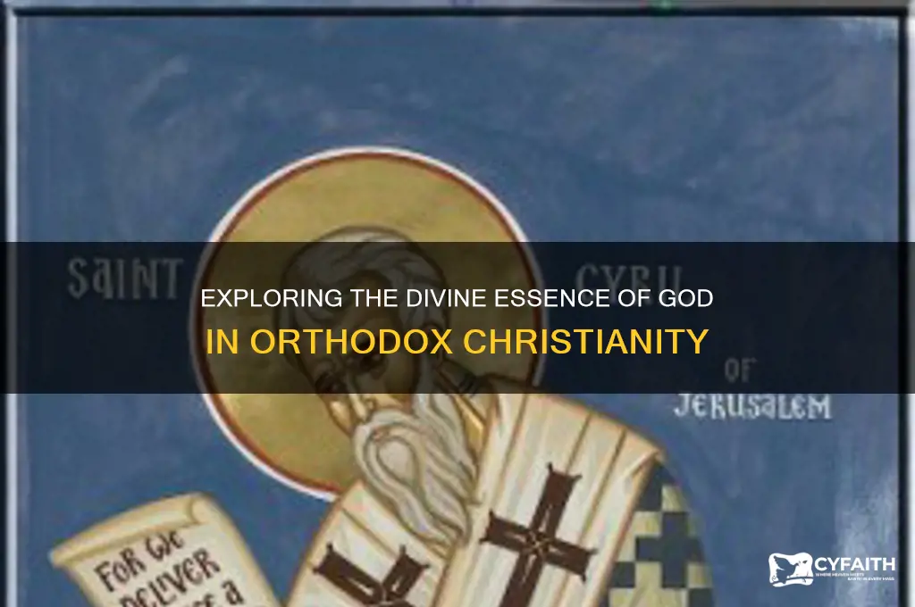 what is the essence of god orthodox