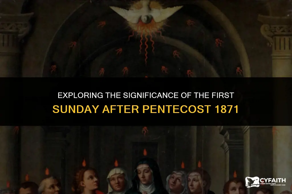 what is the first sunday after pentecost in 1871