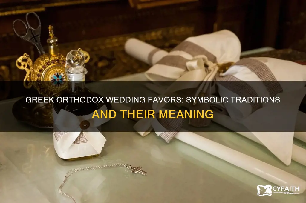 what is the greek orthodox tradition of wedding favors