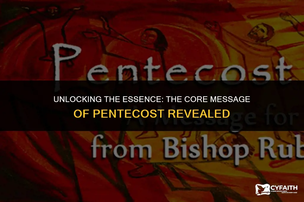 what is the key message of pentecost