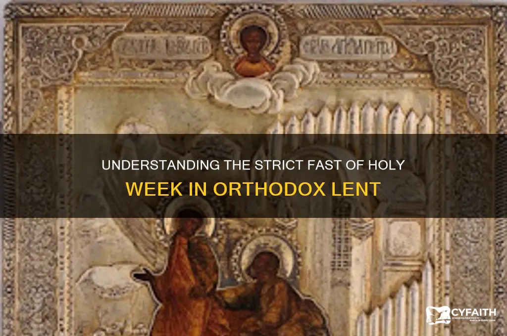 what is the last 7 days of orthodox lent fast