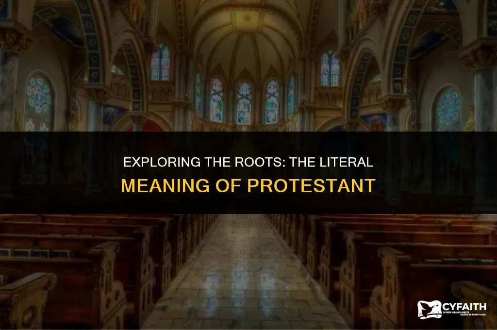 what is the literal meaning of protestant
