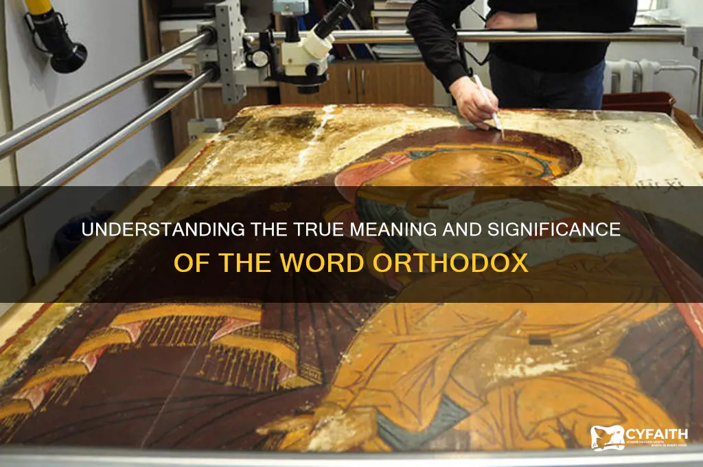 what is the meaning of the word orthodox