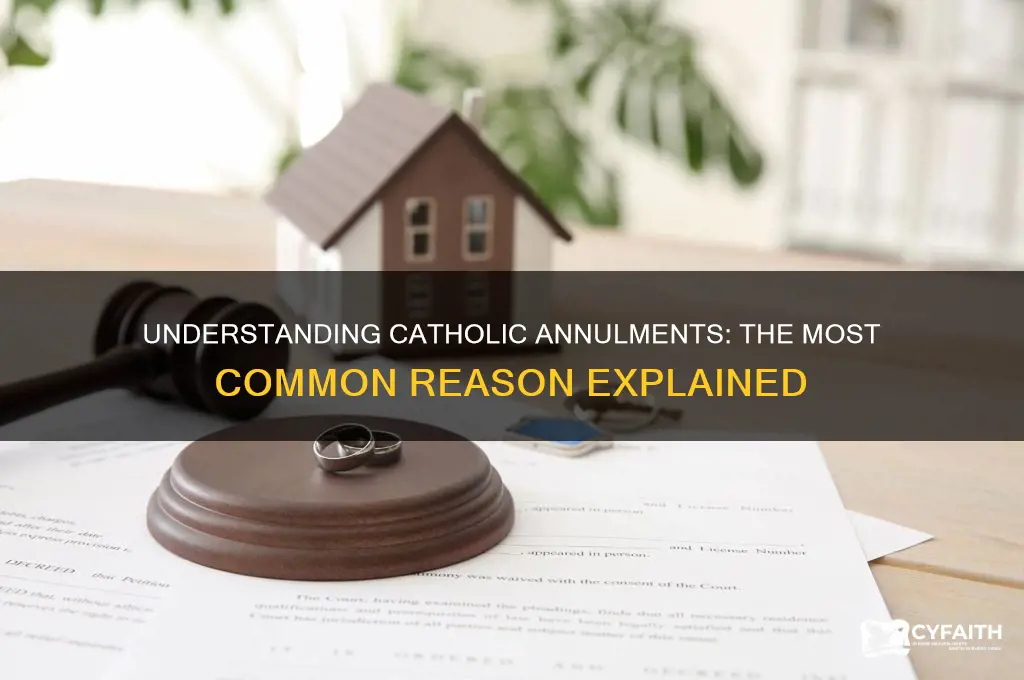 what is the most common reason for catholic annulment