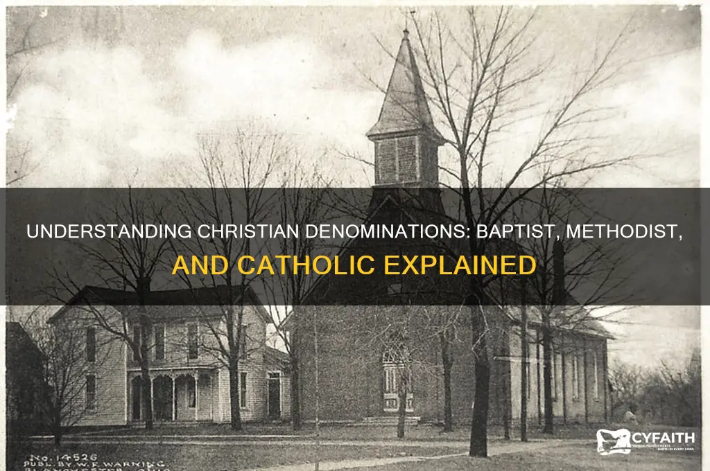 what is the name for baptist methodist and catholic