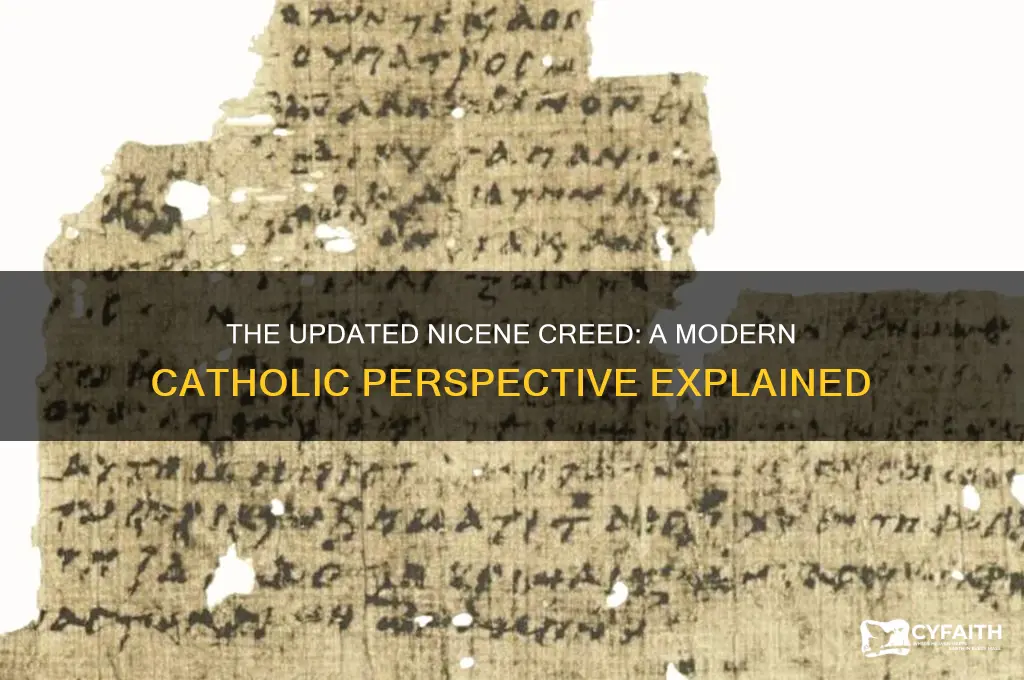 what is the new catholic version of the nicene creed