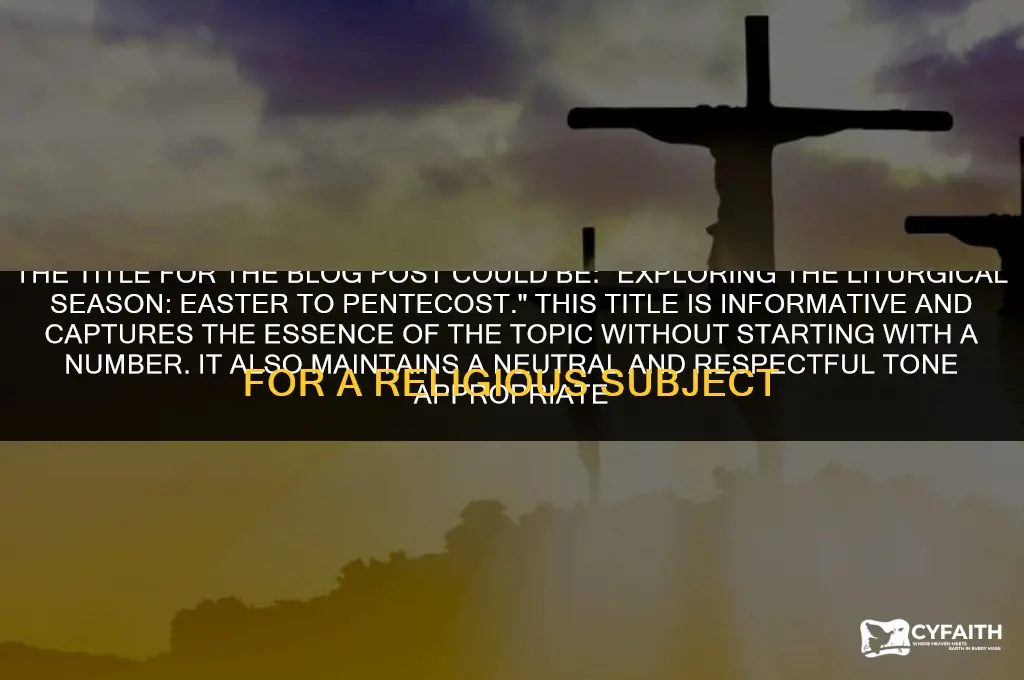 what is the period between easter and pentecost called