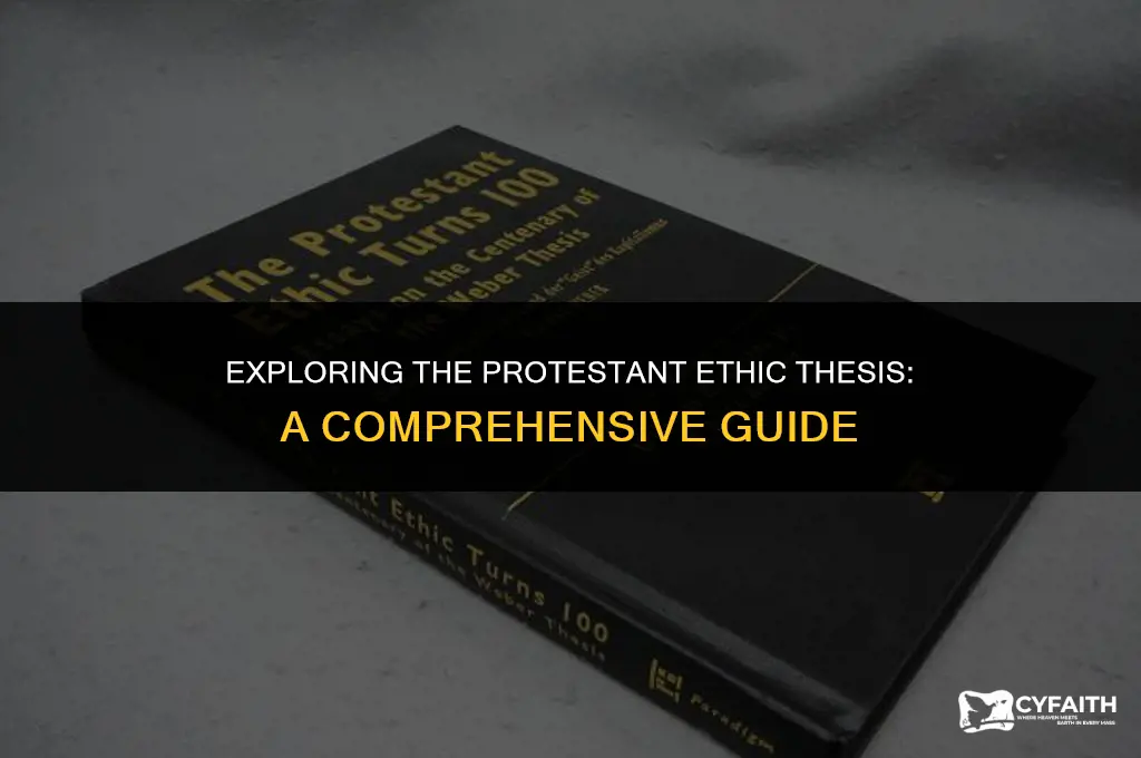 what is the protestant ethic thesis