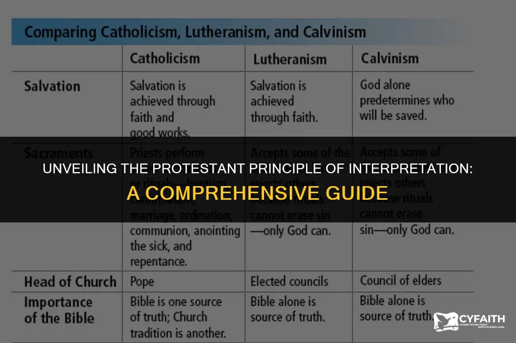what is the protestant principle of interpretation