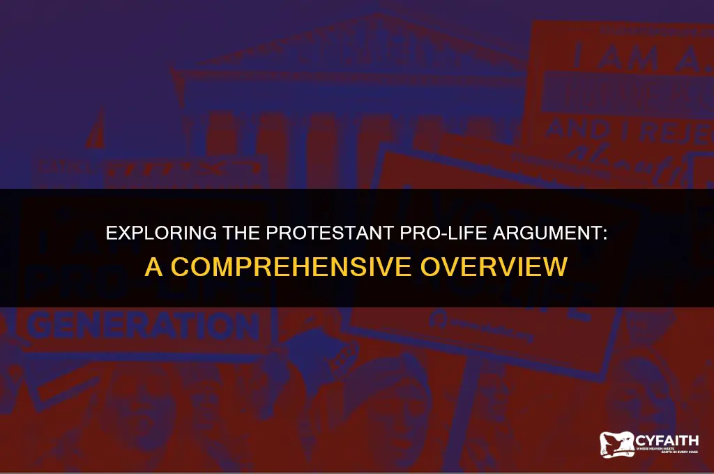 what is the protestant prolife argument