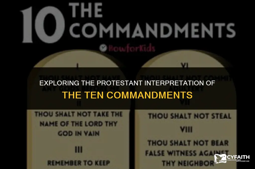 what is the protestant version of the ten commandments