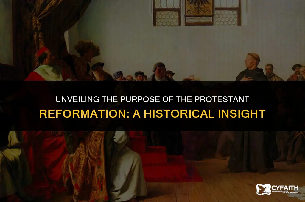 what is the purpose of protestant reformation