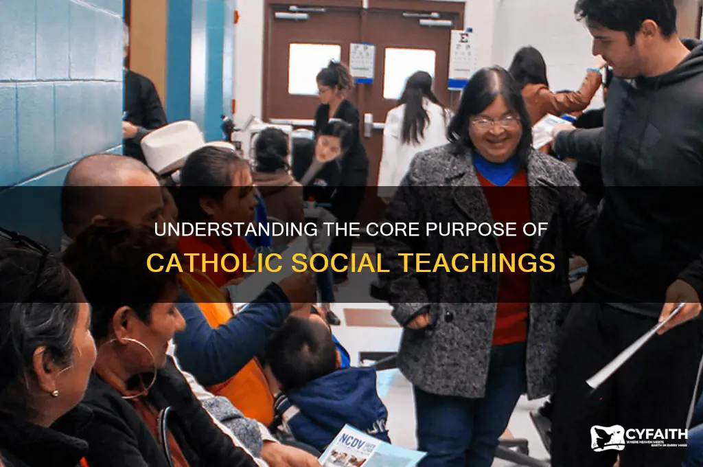 what is the purpose of the catholic social teachings